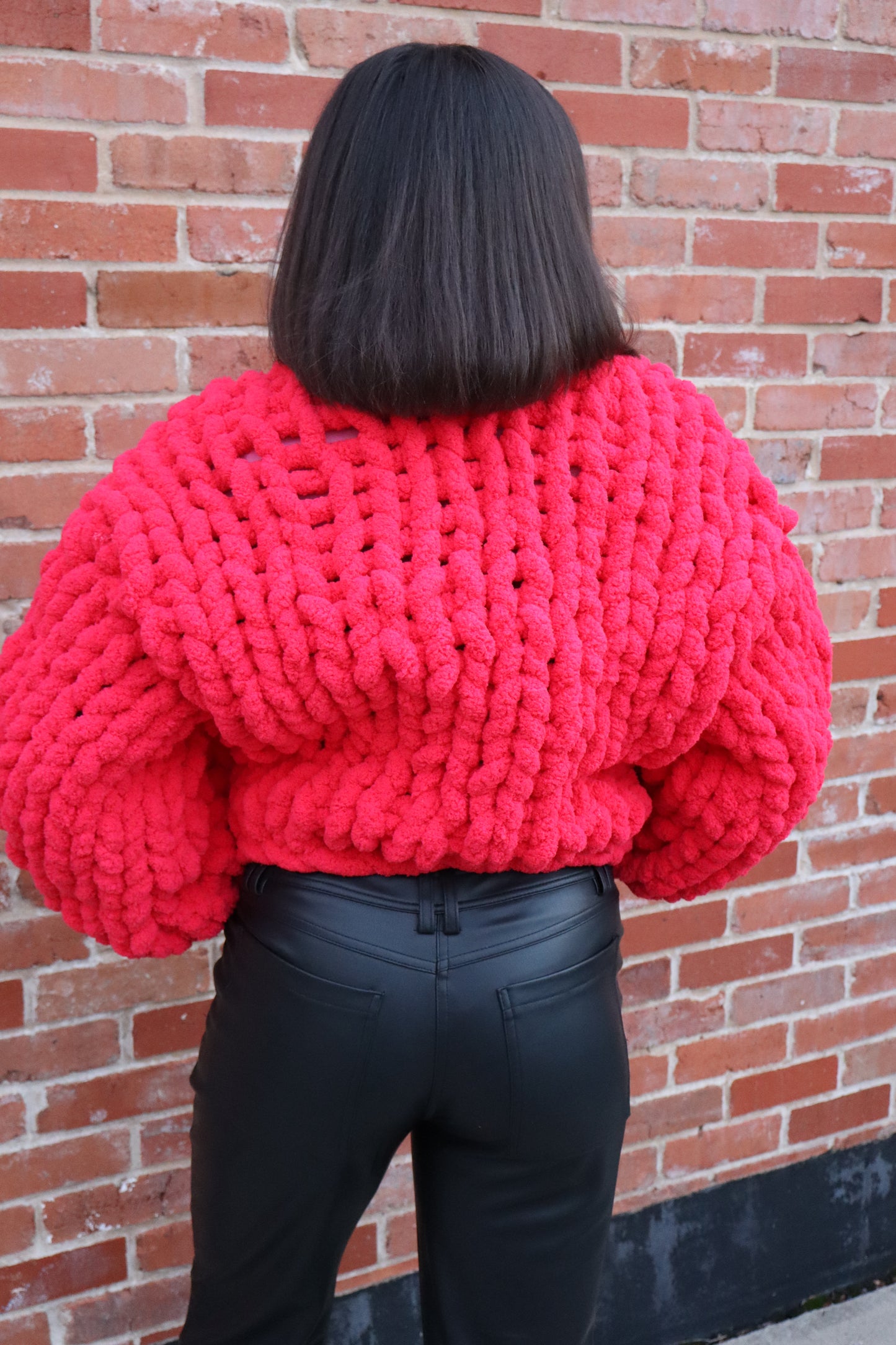 Chunky VDay Knit Cardigan